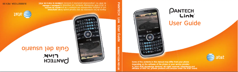 Page n°1 - Manuel utilisateur Pantech P7040