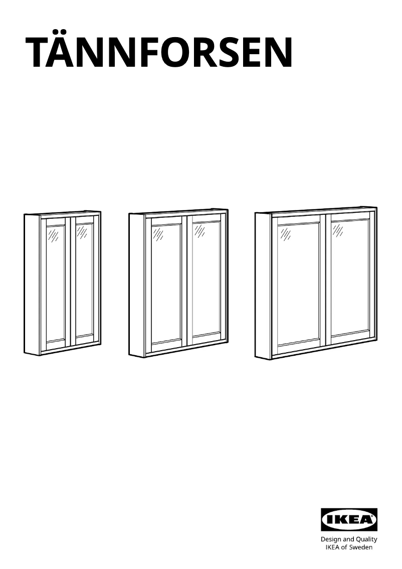 Imagen de la primera página del manual del dispositivo TÄNNFORSEN 205.354.83