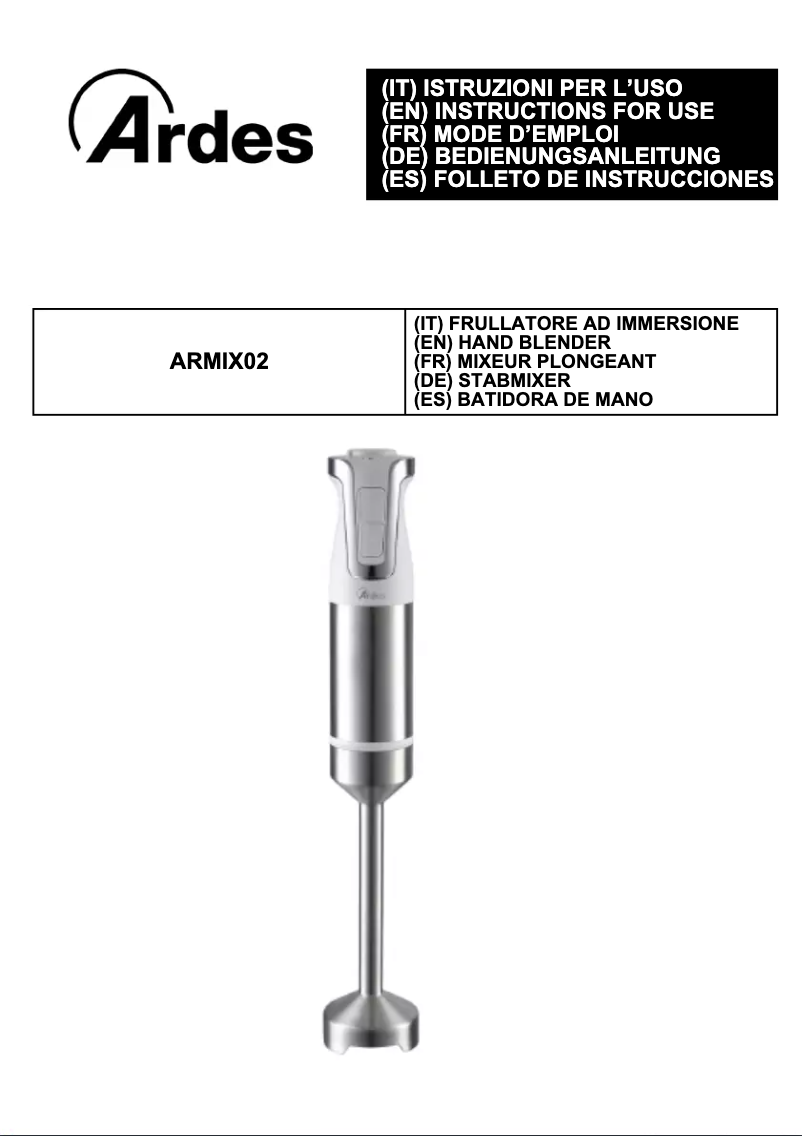 Page 1 de la notice Manuel utilisateur Ardes Deep ARMIX02