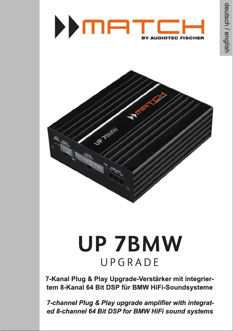 Page 1 de la notice Manuel utilisateur Helix Match UP 7BMW