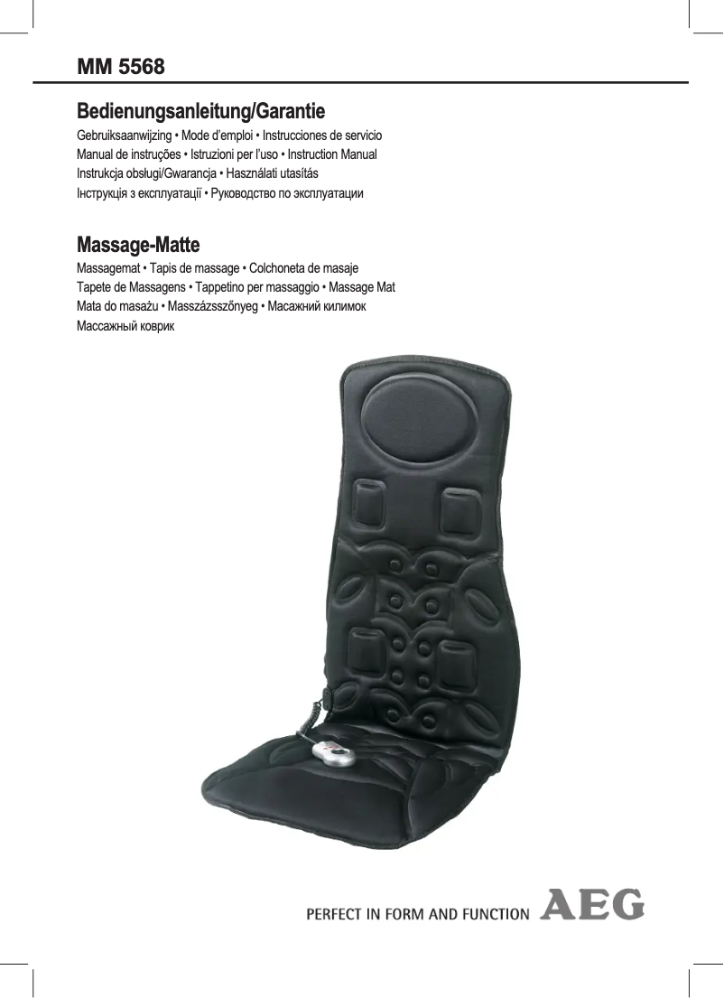 Image de la première page du manuel de l'appareil MM 5568