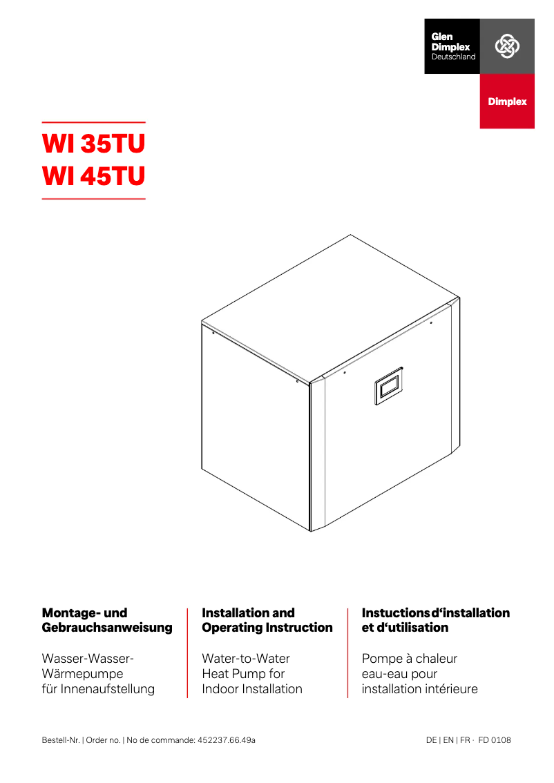 Image de la première page du manuel de l'appareil WI 45TU