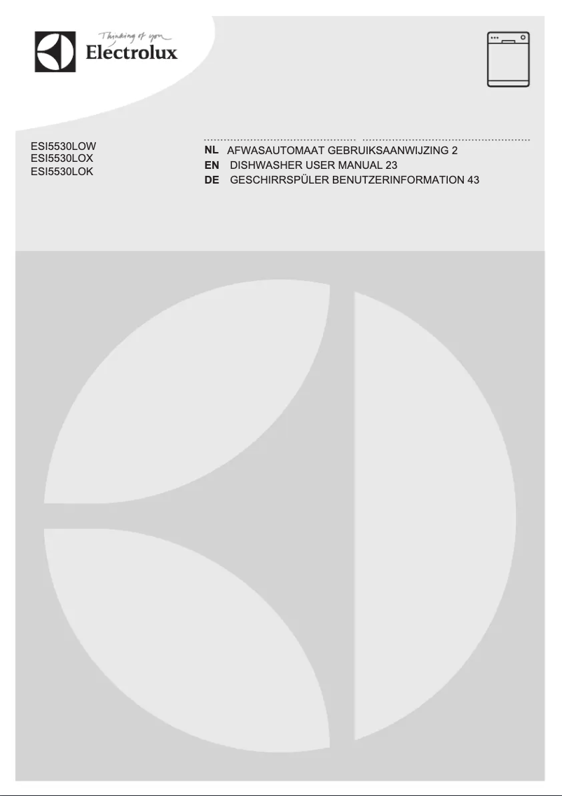 Image de la première page du manuel de l'appareil ESI5530LOX