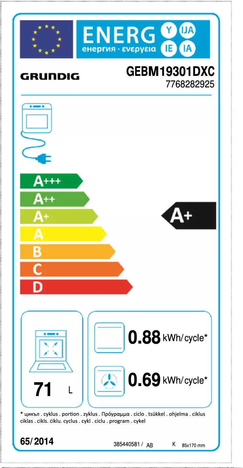 Image de la première page du manuel de l'appareil GEBM19301DXC