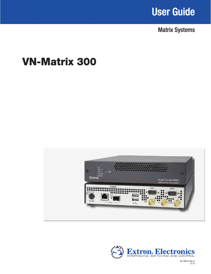 Page n°1 - Manuel utilisateur Extron VN-Matrix 300