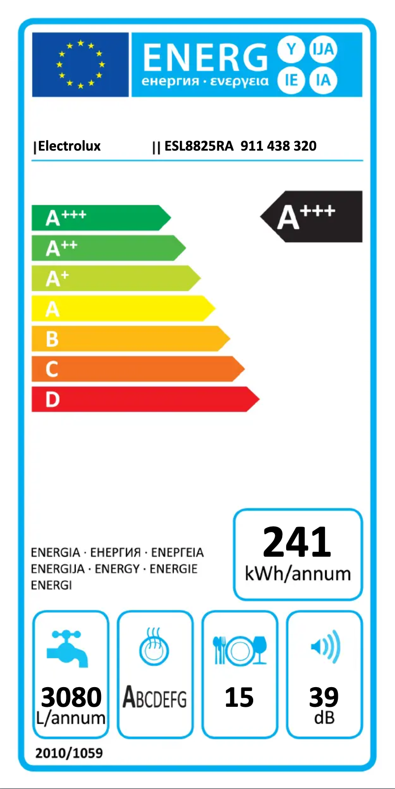Page 1 de la notice Manuel utilisateur Electrolux ESL8825RA