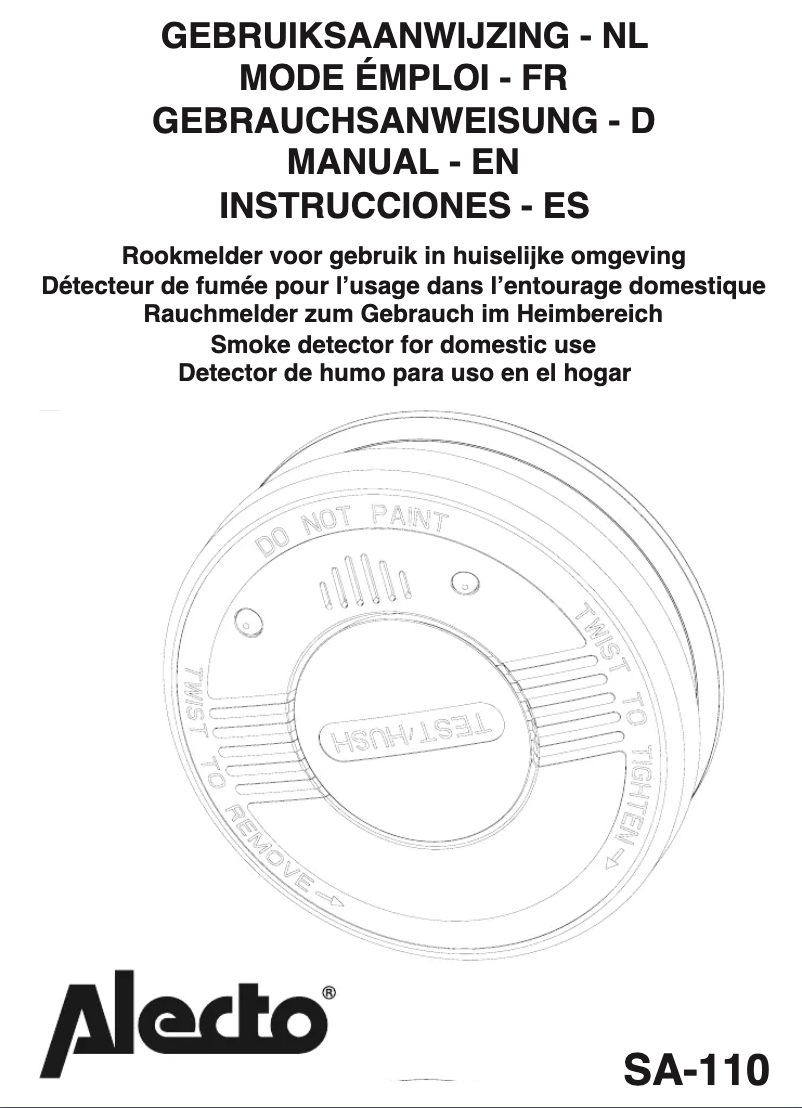 Page 1 de la notice Manuel utilisateur Alecto SA-120