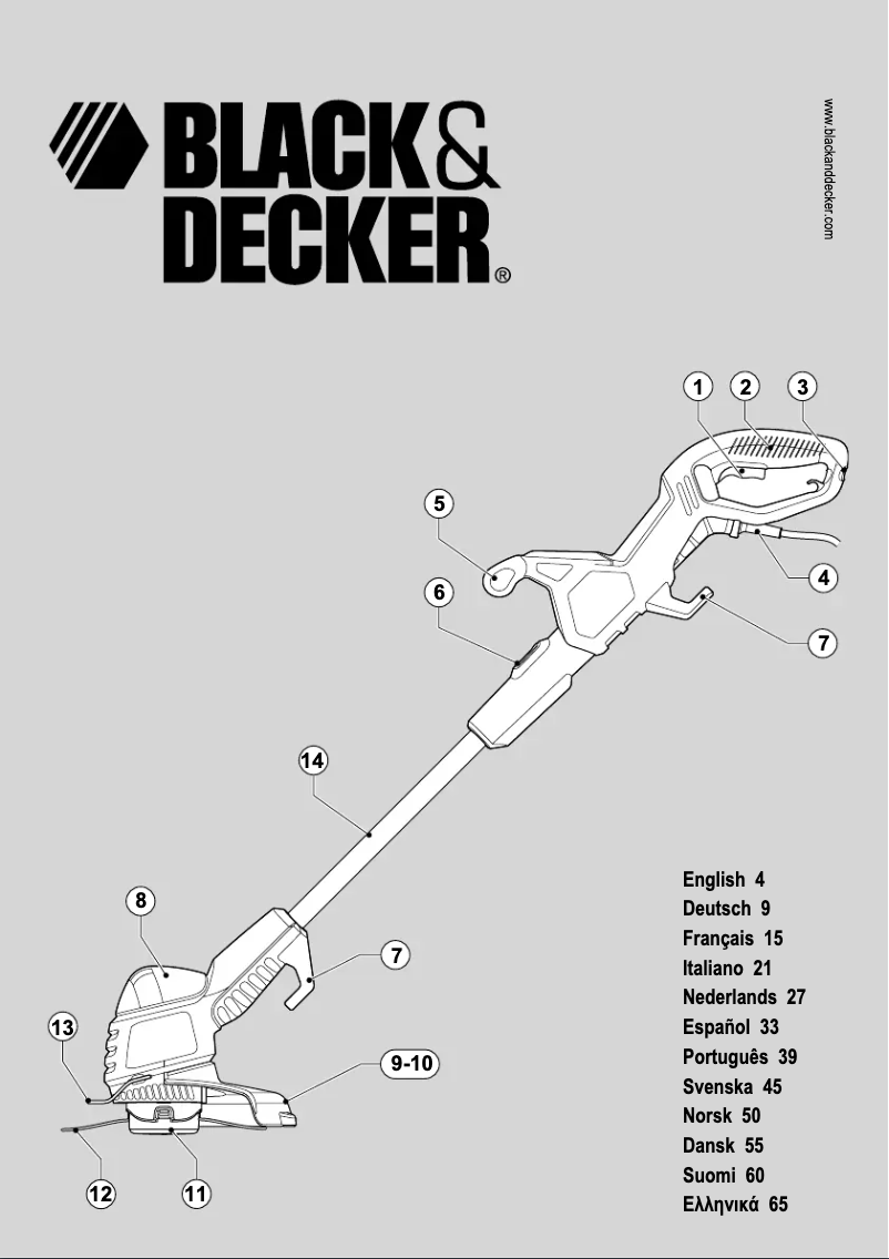 Page 1 de la notice Manuel utilisateur Black & Decker GL652
