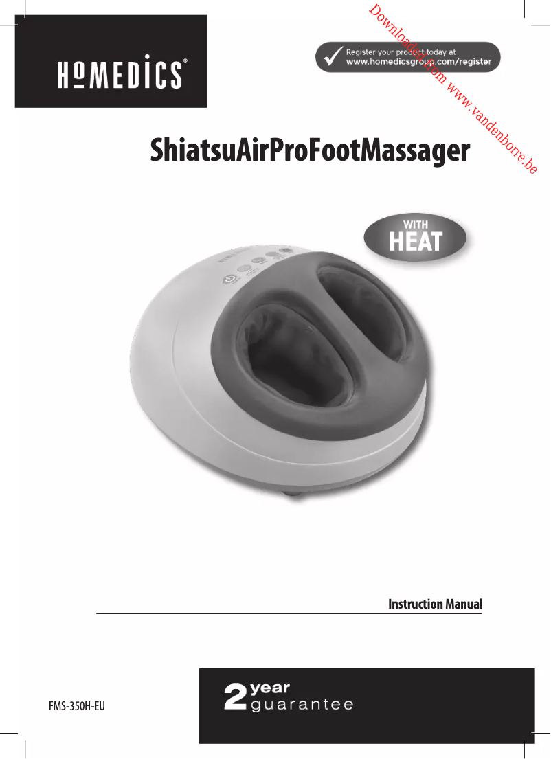 Page n°1 - Manuel utilisateur Homedics FMS-350H