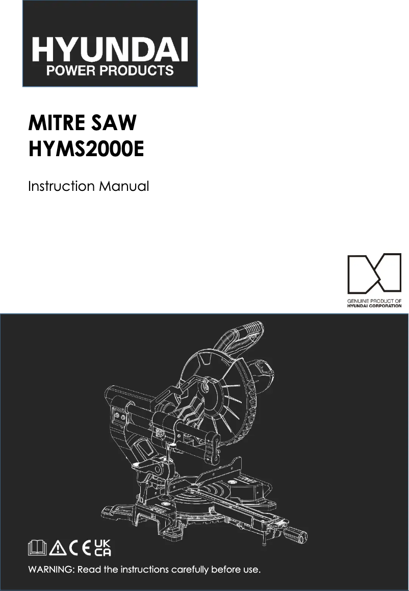 First page image of the manual for HYMS2000E