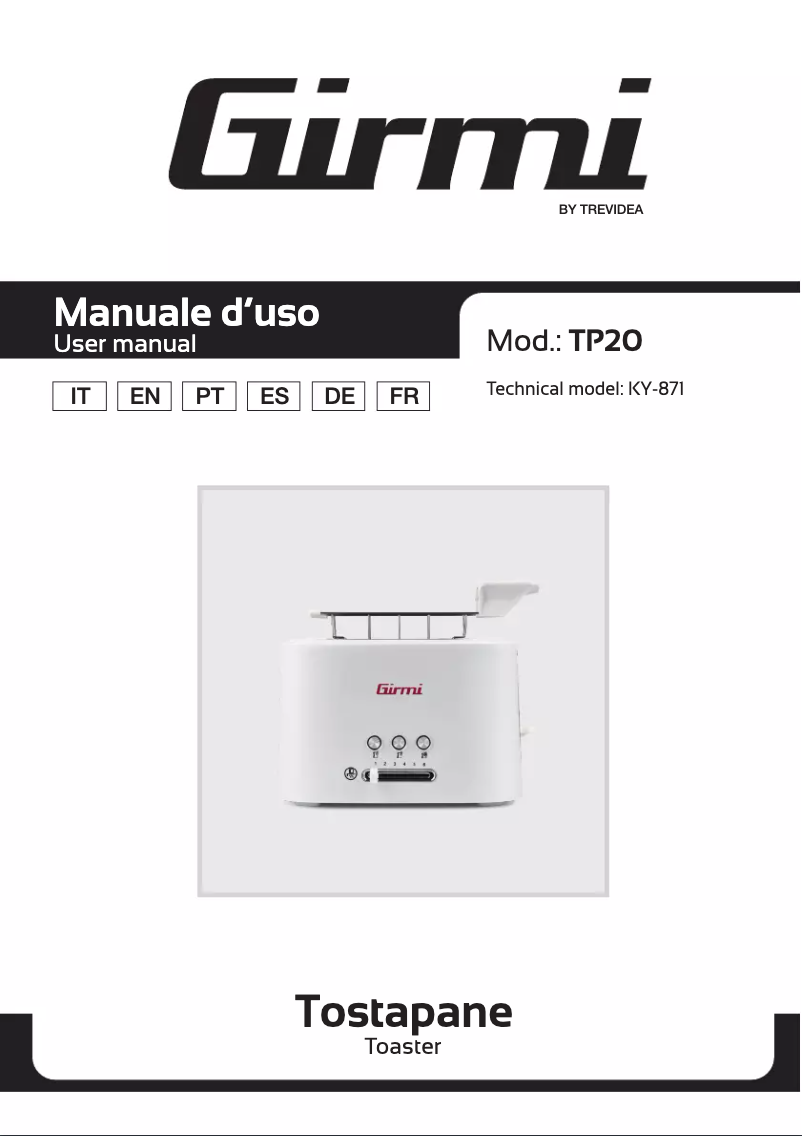 Image de la première page du manuel de l'appareil TP20