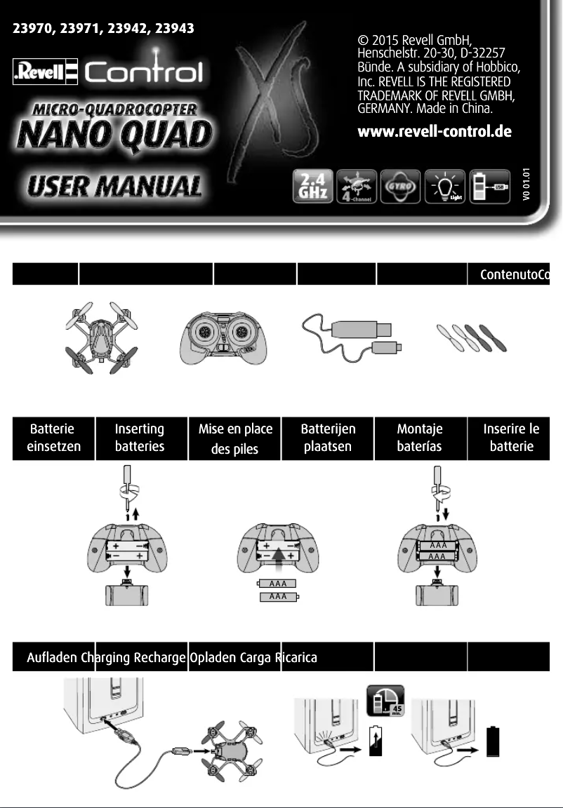 Image de la première page du manuel de l'appareil XS Nano Quad