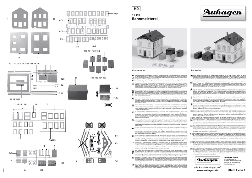 Page 1 de la notice Manuel utilisateur Auhagen 11349