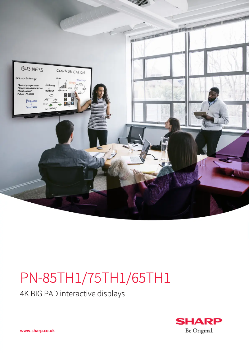 Page 1 de la notice Brochure Sharp PN-85TH1