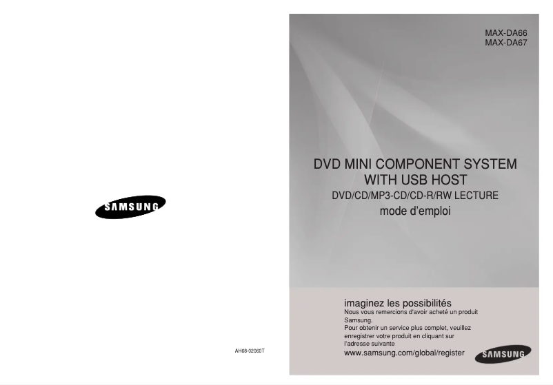 Image de la première page du manuel de l'appareil MAX-DA67