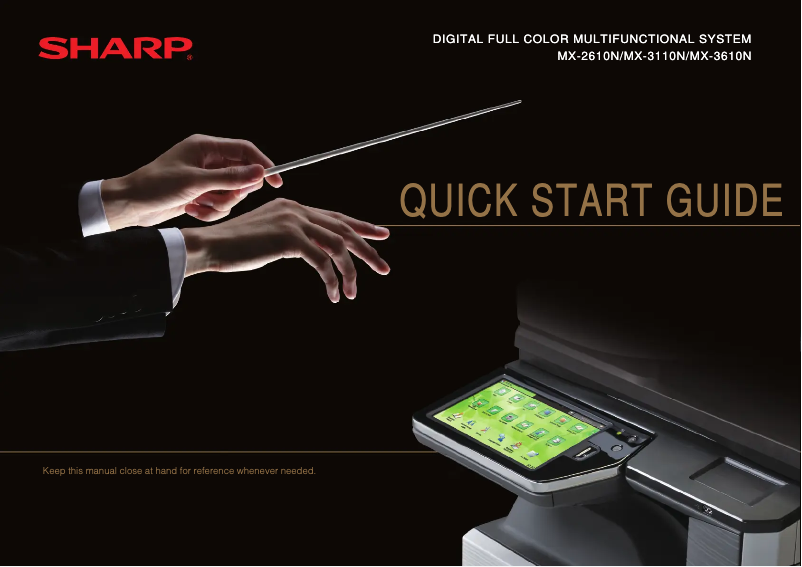 Page n°1 - Manuel utilisateur Sharp MX-2610N