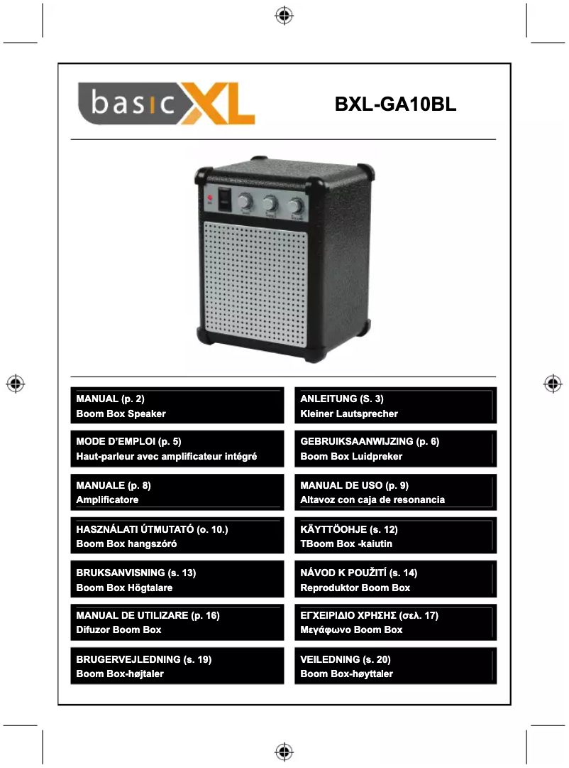 Página 1 del manual Manual de usuario basicXL BXL-GA10BL