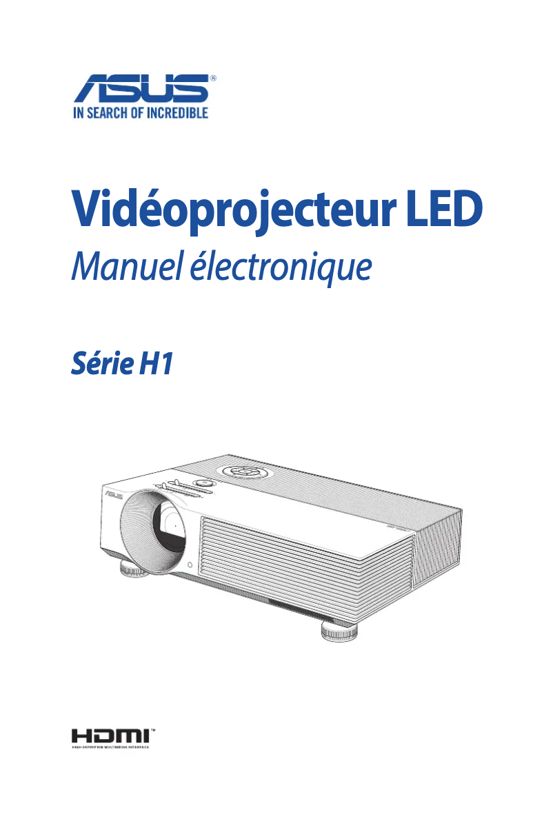 Page 1 de la notice Manuel utilisateur Asus H1 LED