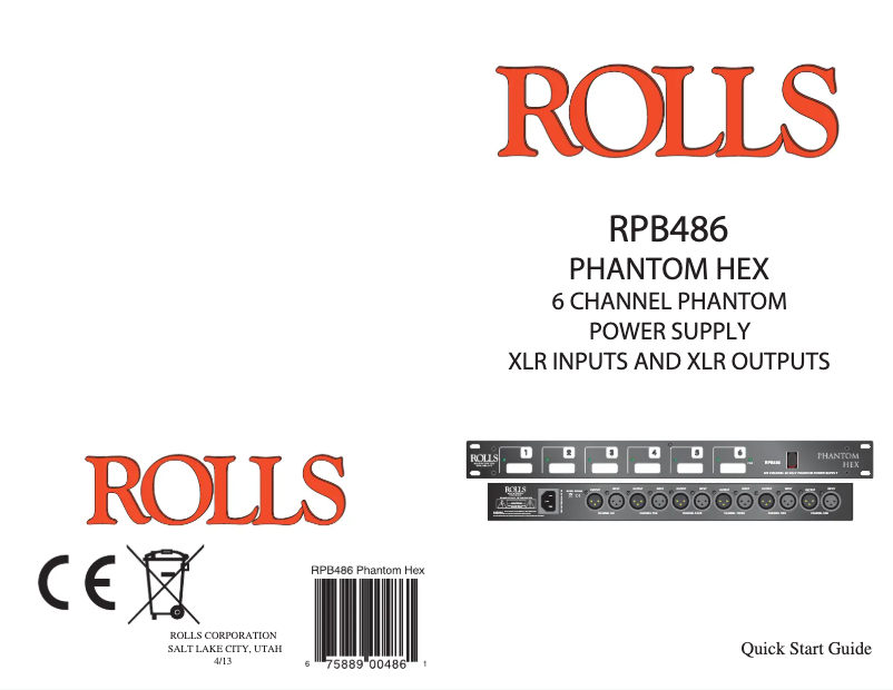 Image de la première page du manuel de l'appareil RPB486