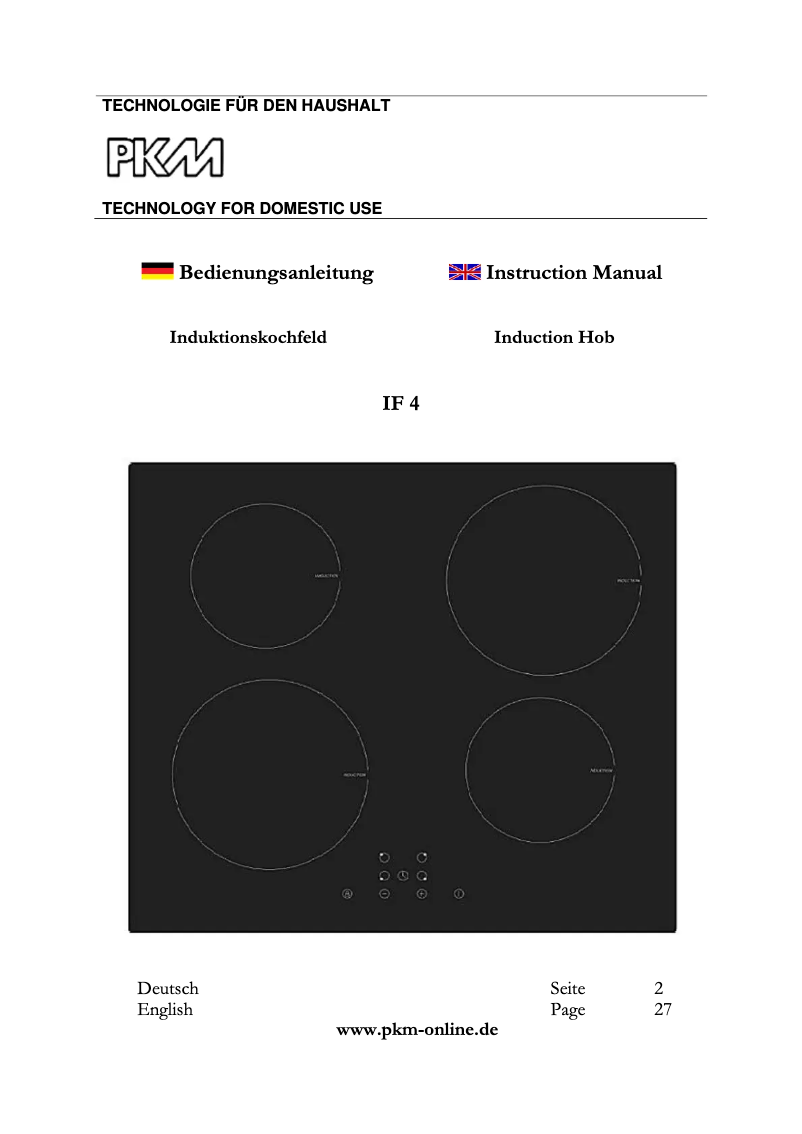 Page n°1 - Manuel utilisateur PKM IF4-2