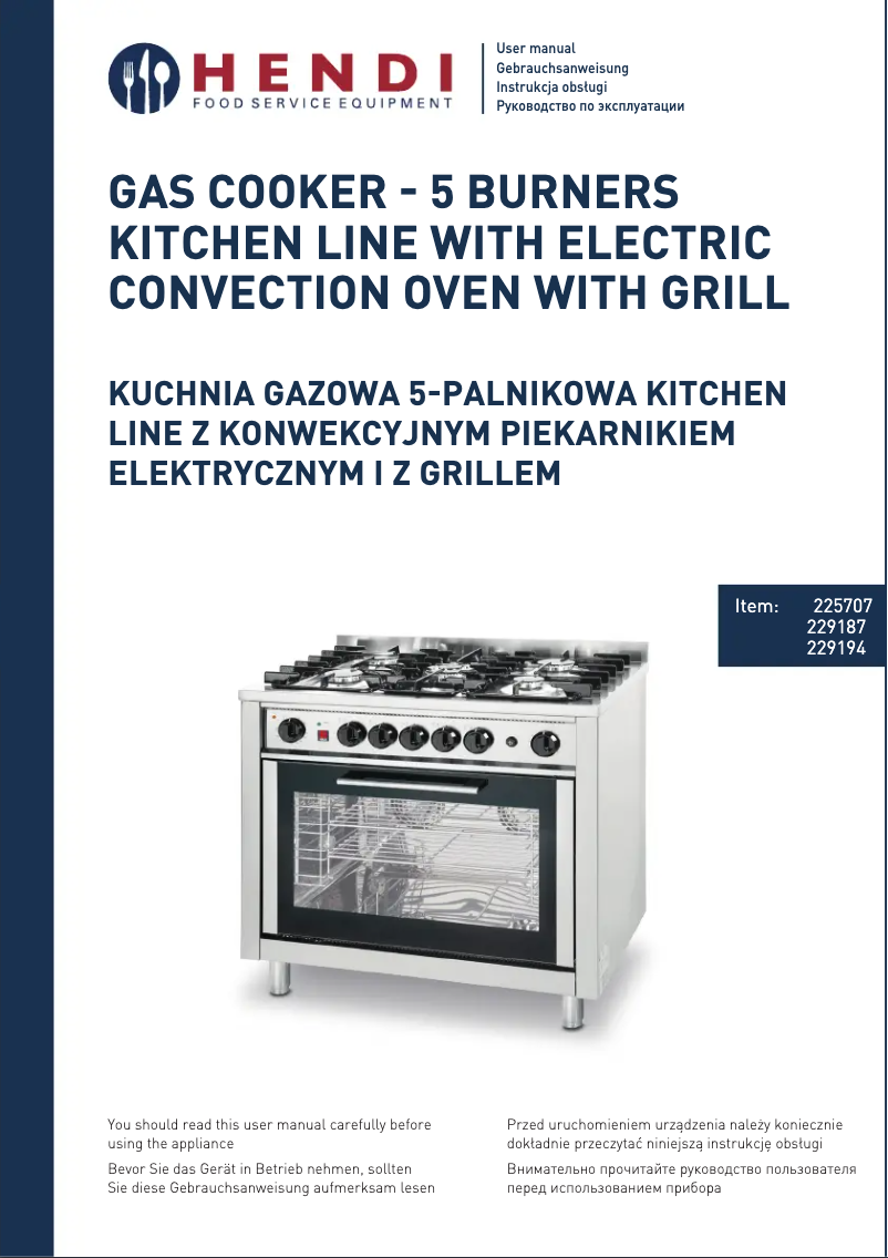 Página 1 del manual Manual de usuario Hendi 225707