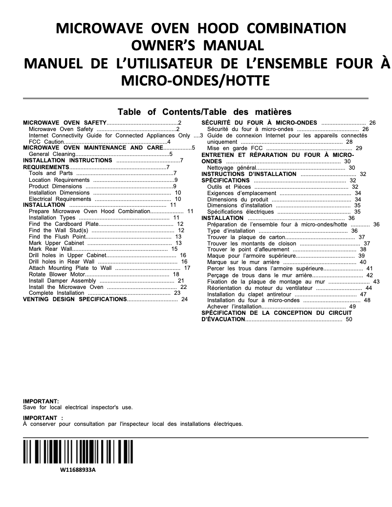 Image de la première page du manuel de l'appareil YJMHF930RSS