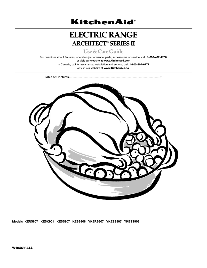 Page n°1 - Manuel d'utilisation et d'entretien KitchenAid KESS907SBL
