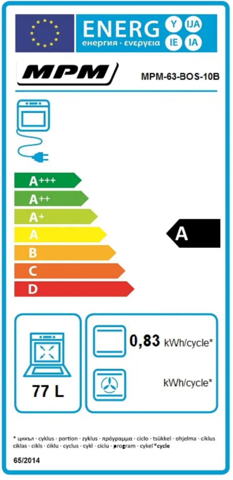 Image de la première page du manuel de l'appareil MPM-63-BOS-10B