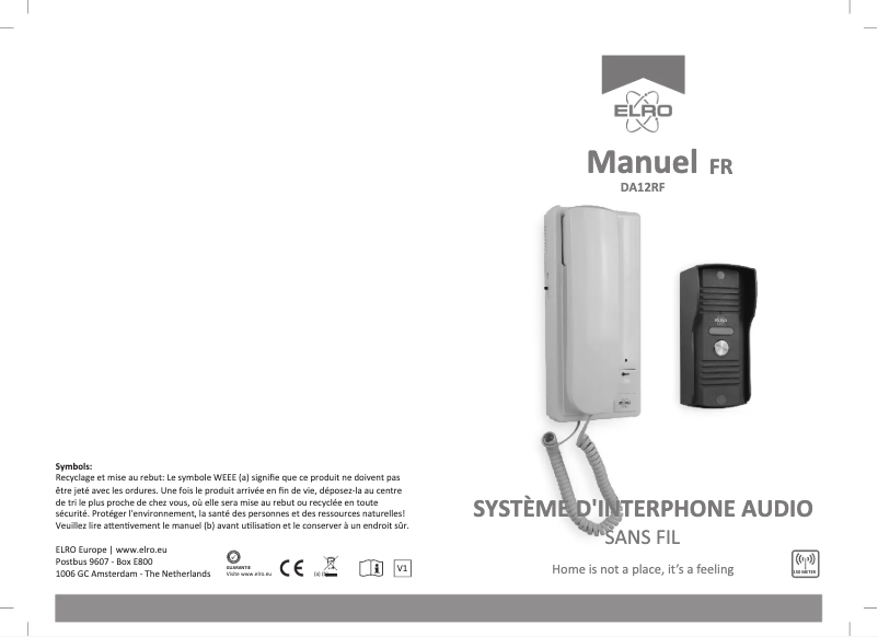 Page 1 de la notice Manuel utilisateur Elro DA12RF