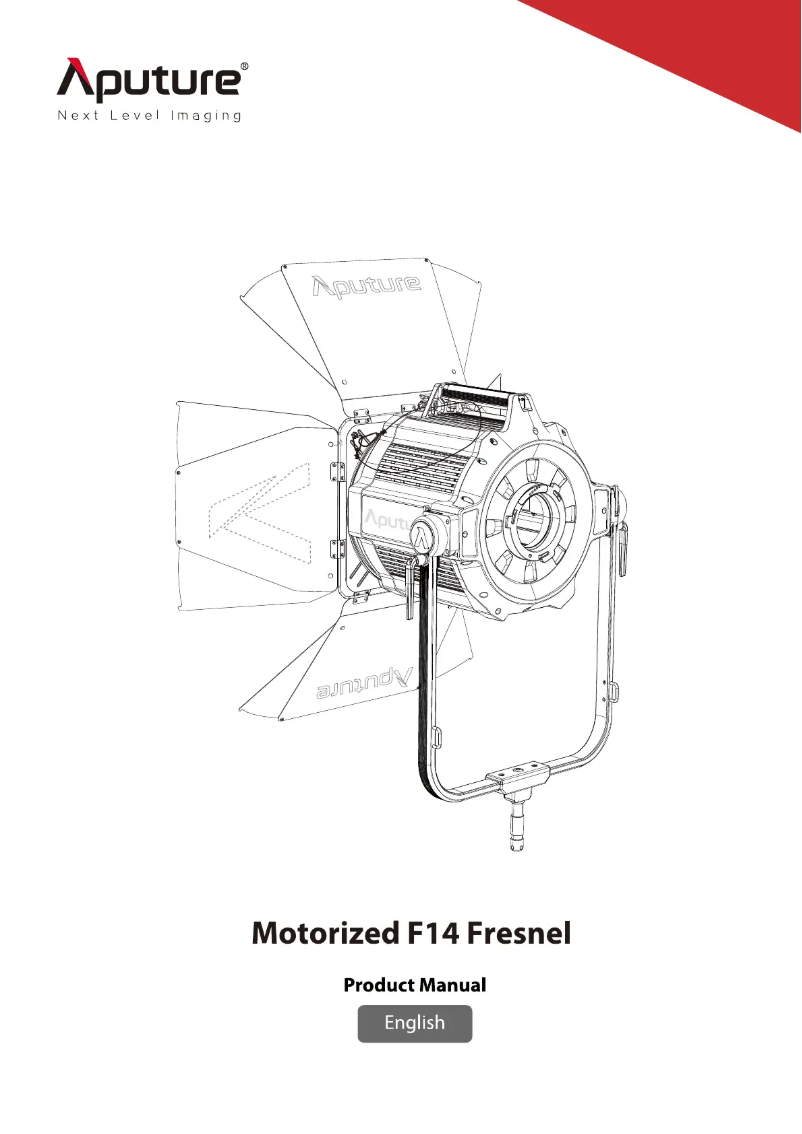 Page 1 de la notice Manuel utilisateur Aputure F14 Fresnel