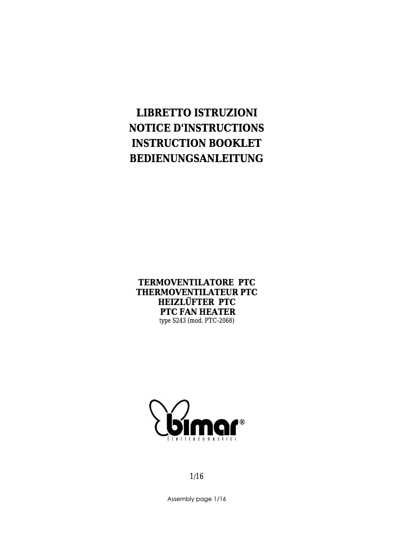 Image de la première page du manuel de l'appareil S243.EU