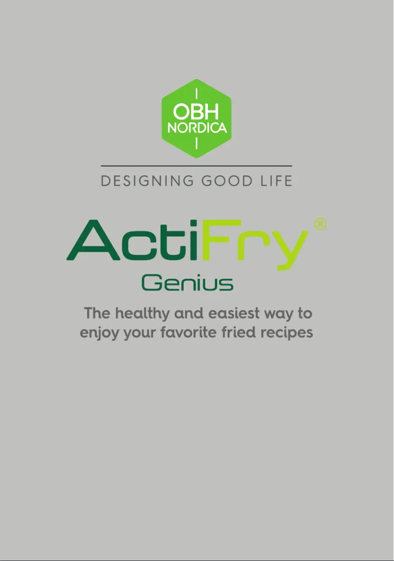 Page n°1 - Manuel utilisateur OBH Nordica Actifry Genius+ AG7738S0