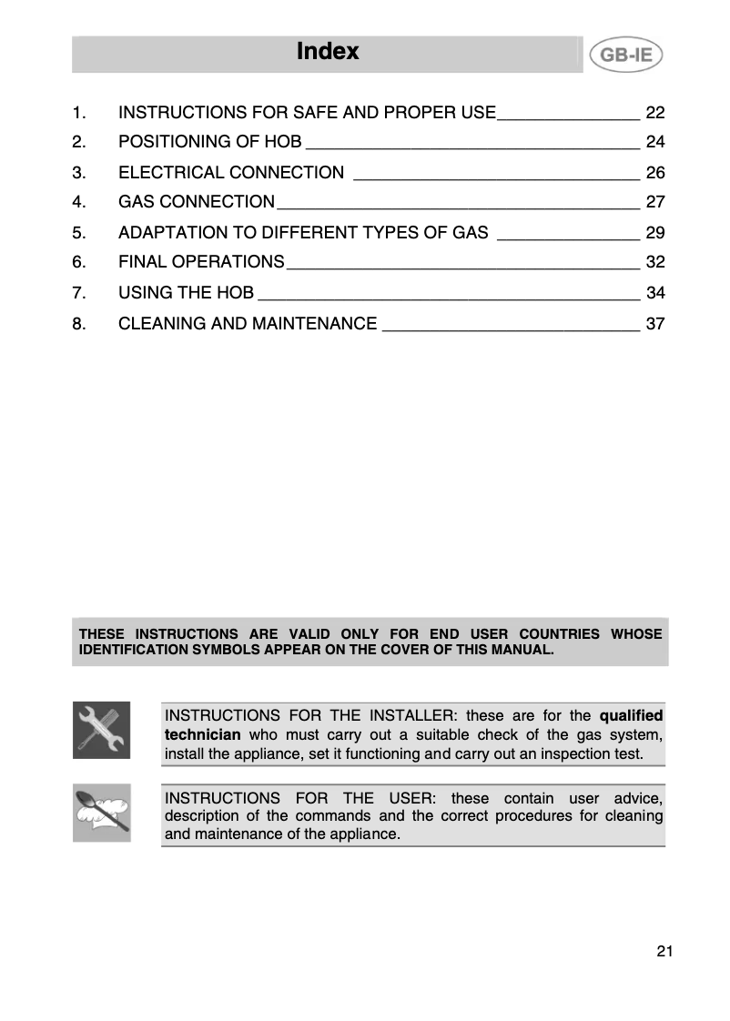 Page n°1 - Manuel utilisateur Smeg SER60GXBE