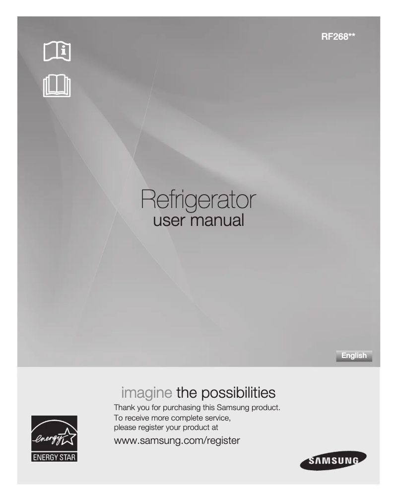 Page 1 de la notice Manuel utilisateur Samsung RF268ABRS