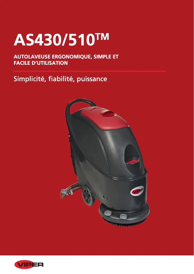 Page 1 de la notice Brochure Nilfisk Viper AS430