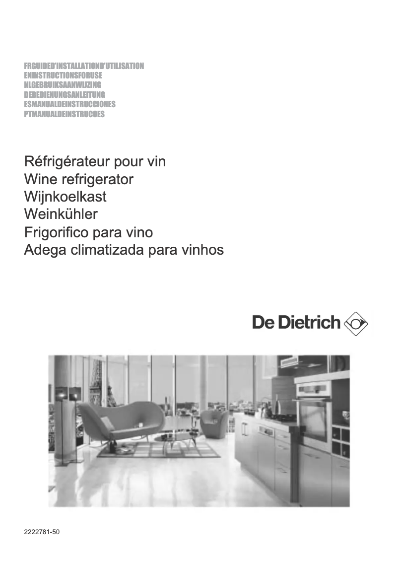 Page 1 de la notice Manuel utilisateur De Dietrich DWS750JE