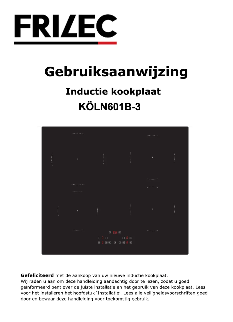 Page n°1 - Manuel utilisateur Frilec KÖLN601B-3