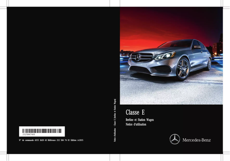 Página 1 del manual Manual de usuario Mercedes-Benz E-Class (2015)
