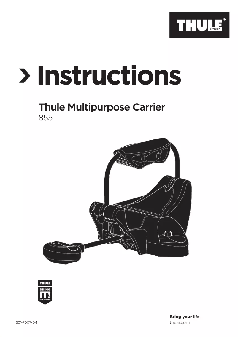Page 1 de la notice Manuel utilisateur Thule Multipurpose Rack