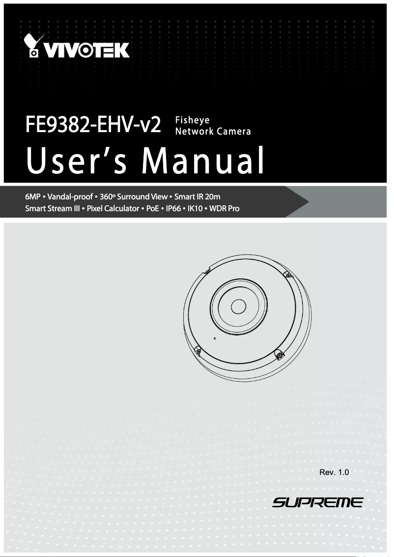 Image de la première page du manuel de l'appareil FE9382-EHV-v2
