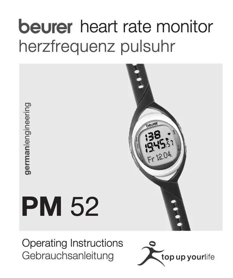 Image de la première page du manuel de l'appareil PM 52