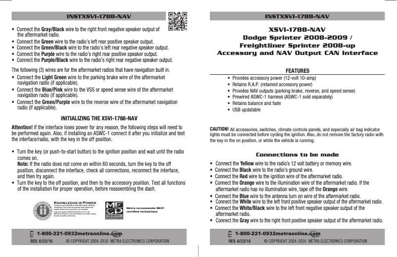 Page 1 de la notice Manuel utilisateur AXESS XSVI-1788-NAV