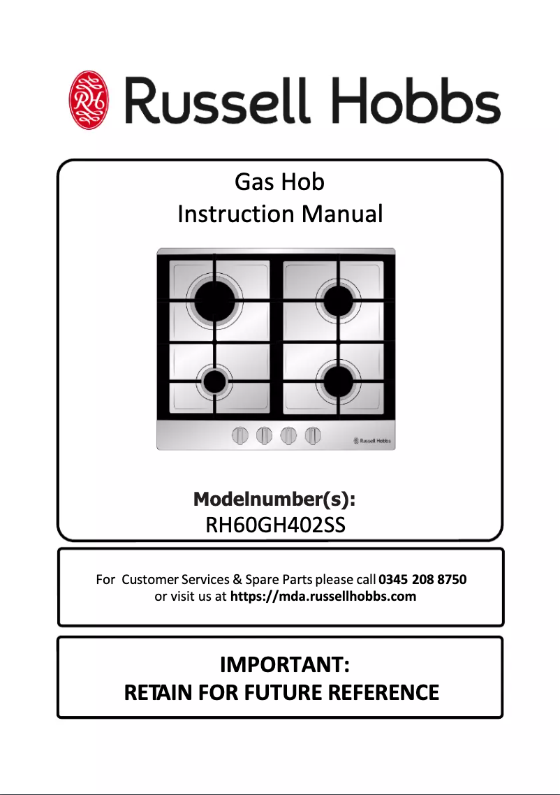 Image de la première page du manuel de l'appareil RH60GH402SS