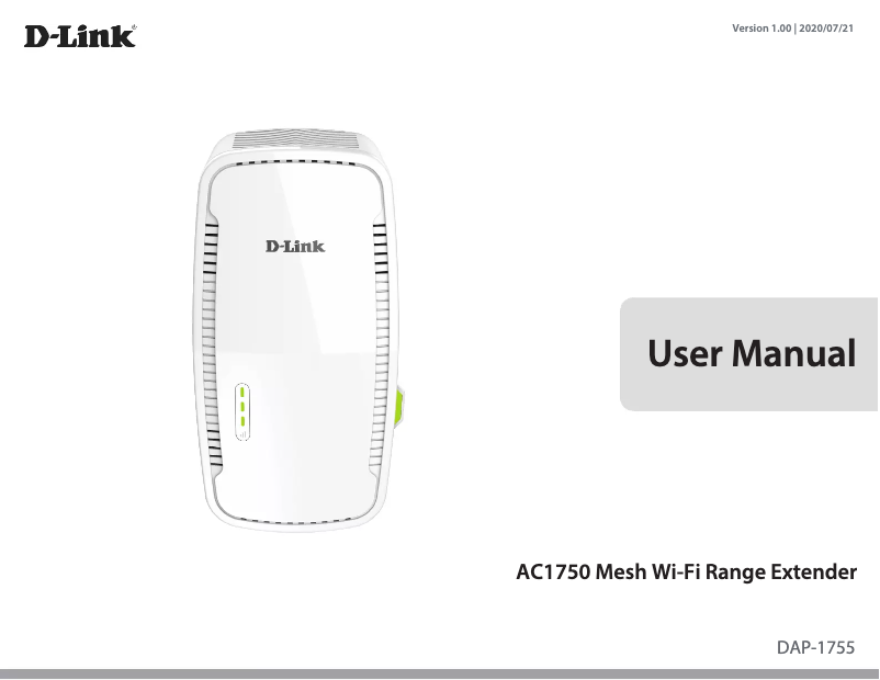 Image de la première page du manuel de l'appareil DAP-1755