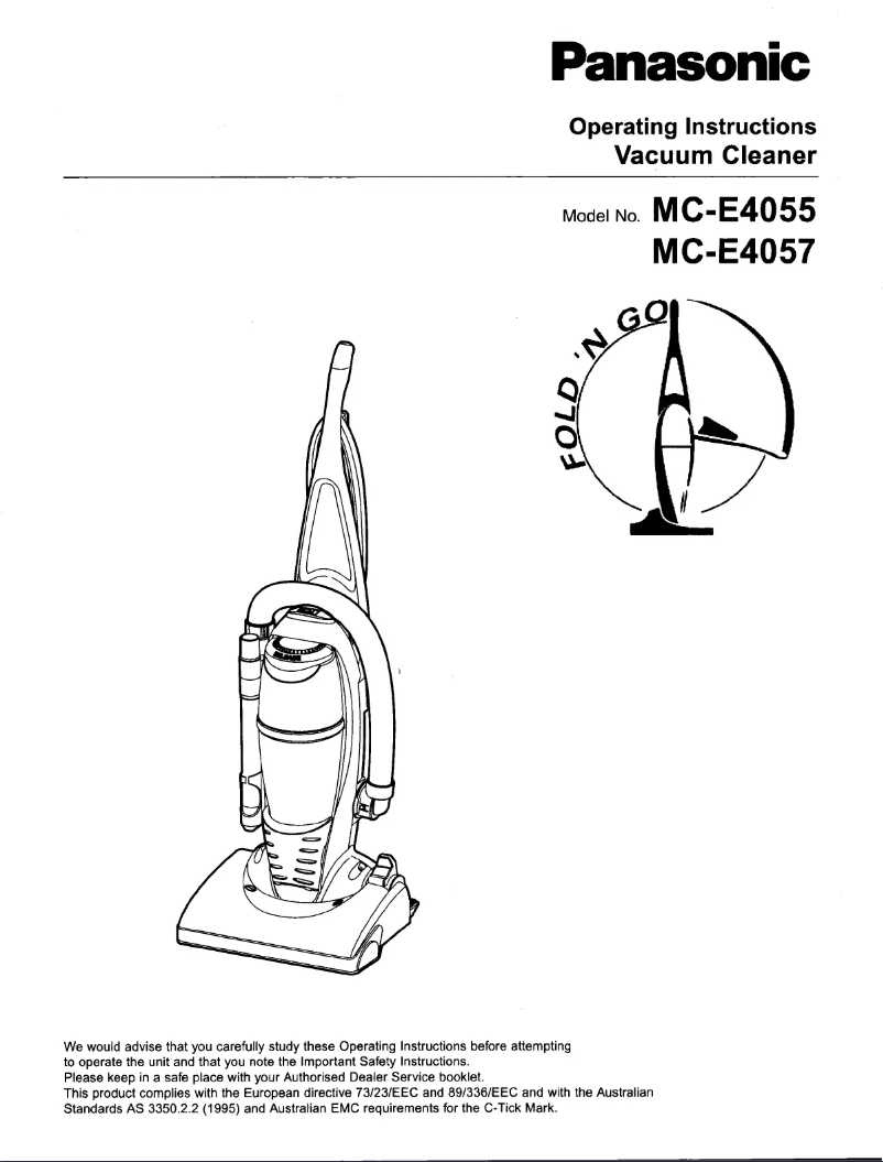 Página 1 del manual Manual de usuario Panasonic MC-E4055