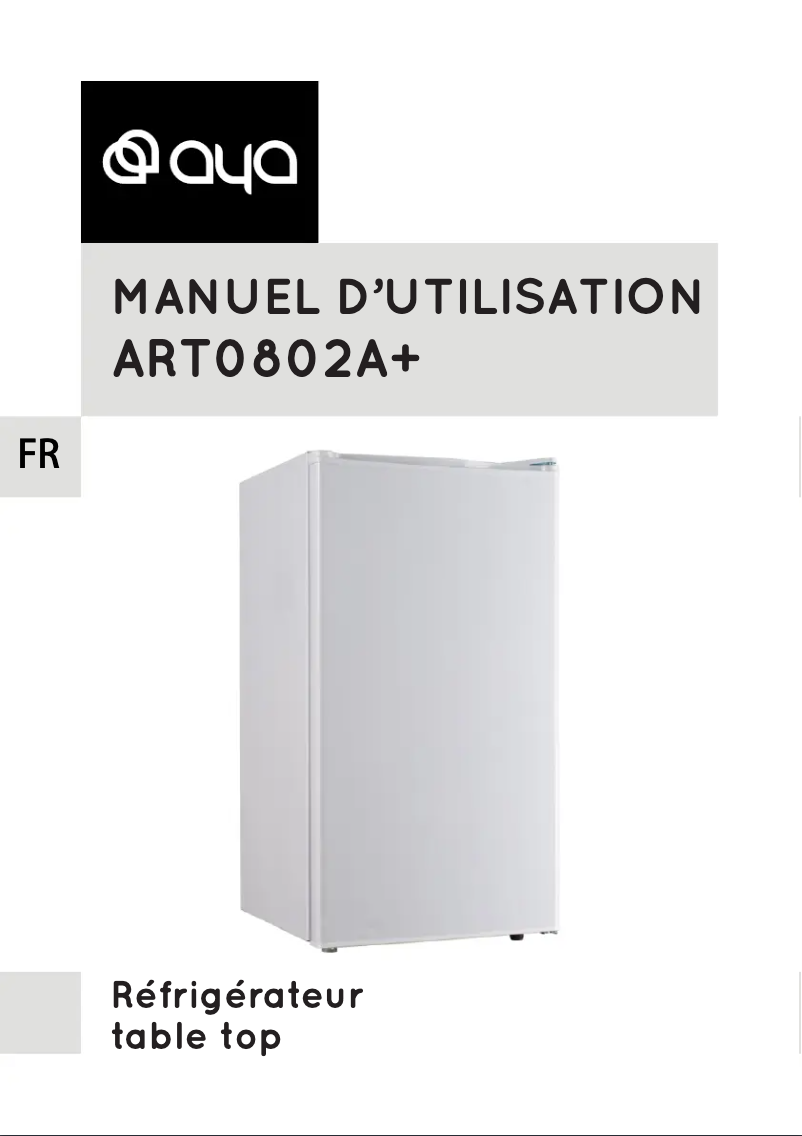 Image de la première page du manuel de l'appareil ART0802A