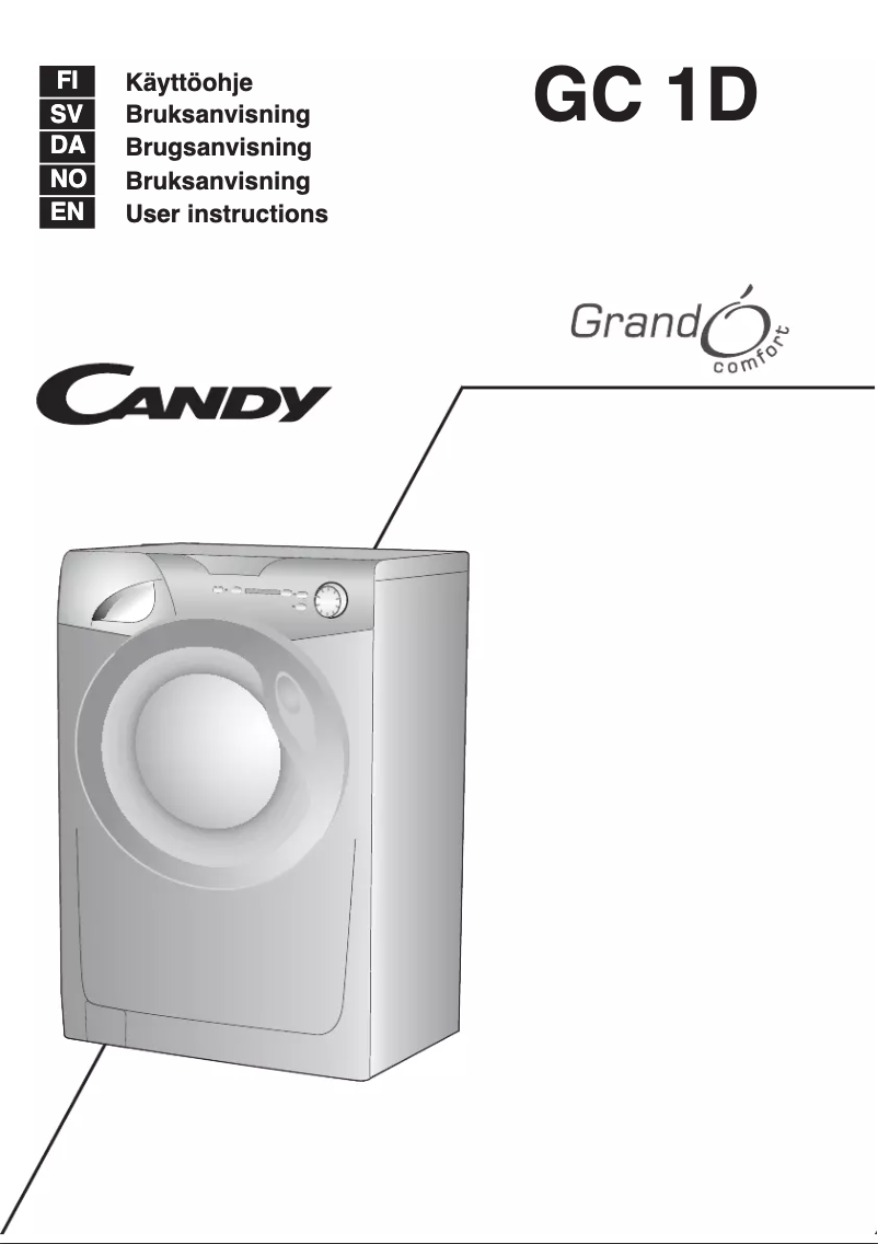 Page 1 de la notice Manuel utilisateur Candy GC 1271D1/1-S