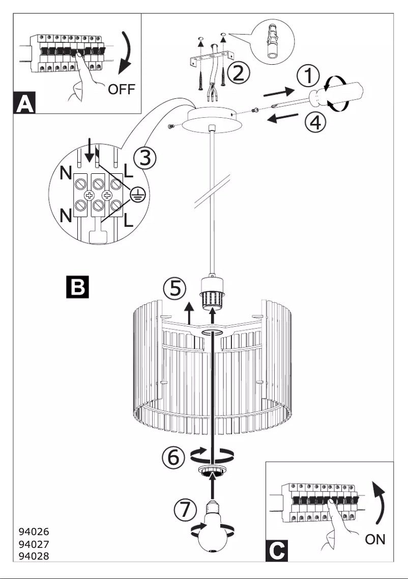 Page 1 de la notice Manuel utilisateur Eglo Narola