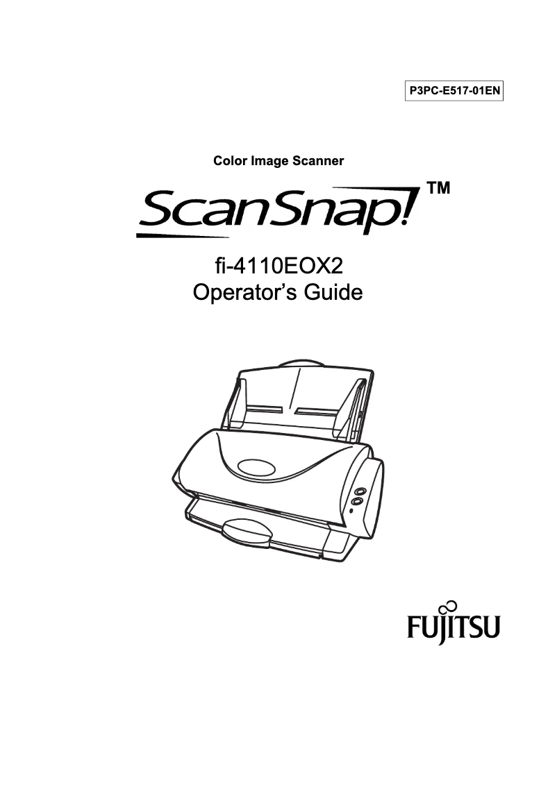 Page 1 de la notice Manuel utilisateur Fujitsu ScanSnap fi-4110EOX2
