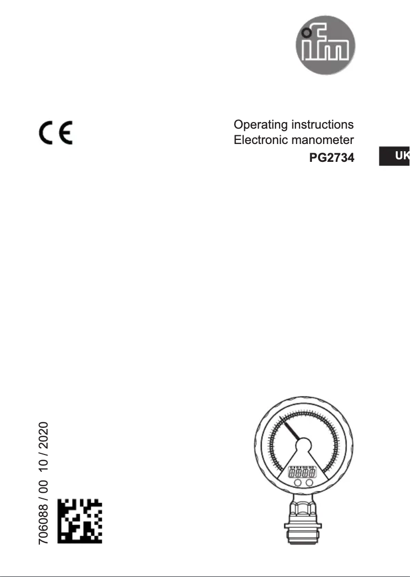 Page n°1 - Manuel utilisateur IFM PG2734